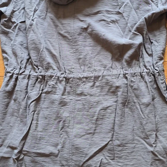 AllSaints, Calla Fishtail Parka Jacket Coat, Gray, EUC, Women's M - Picture 13 of 16